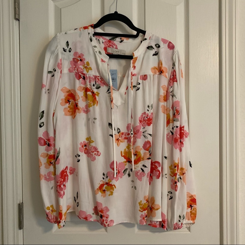 LOFT Petite Floral Blouse